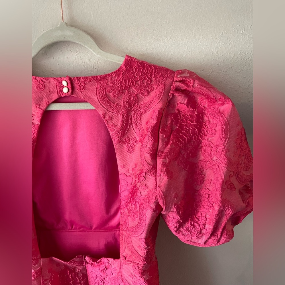 fab'rik Pink Textured Mini Dress